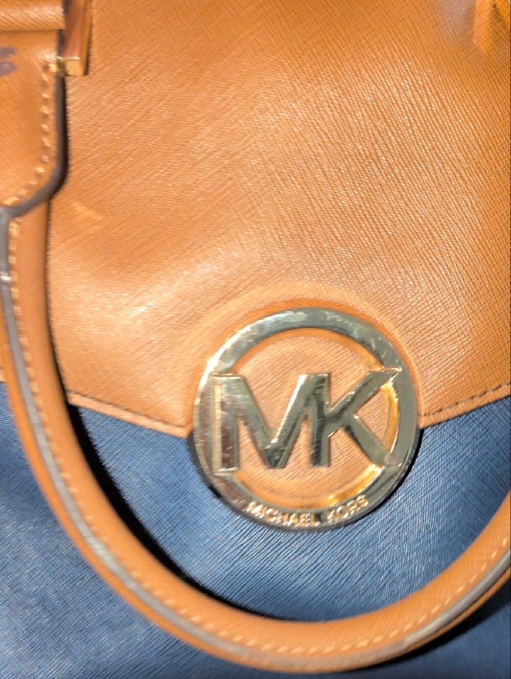 MICHAEL Michael Kors Tri-Color Leather Satchel in Brown, Black & Cream - Picture 10 of 12